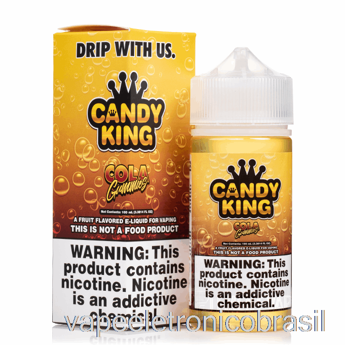Vape Recarregável Cola Gummies - Candy King - 100ml 3mg